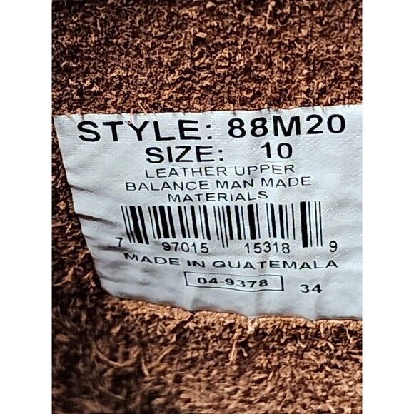 Rhino Leather Work Roper Brown Size 10 Pull On Wellington